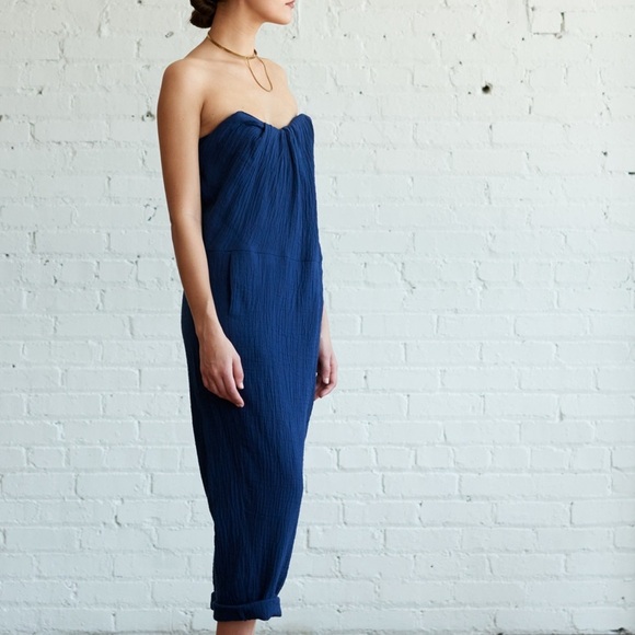 New! A Detacher Orinoco Cotton Gauze Jumpsuit in Indigo 💙 size 4 NWT! - Picture 7 of 15
